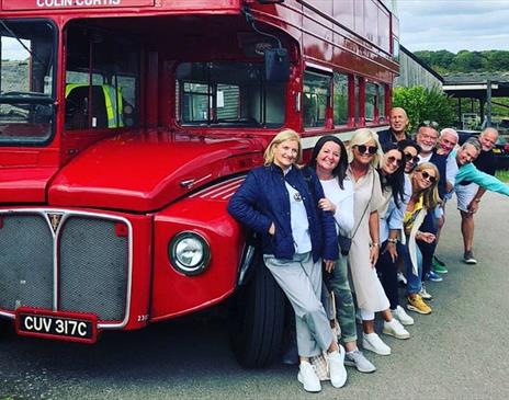 Great British Wine Tours - outside vintage bus