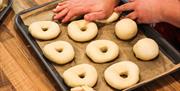 donuts being made