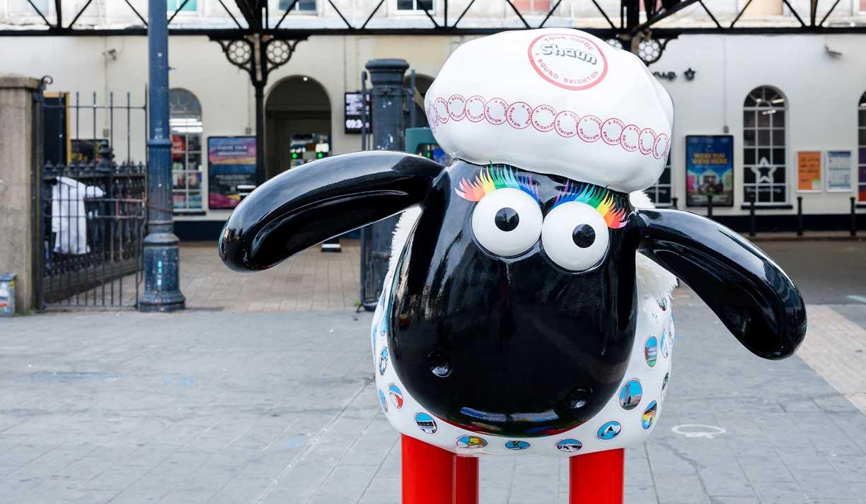 Shaun by the Sea sculpture sponsored by VisitBrighton.