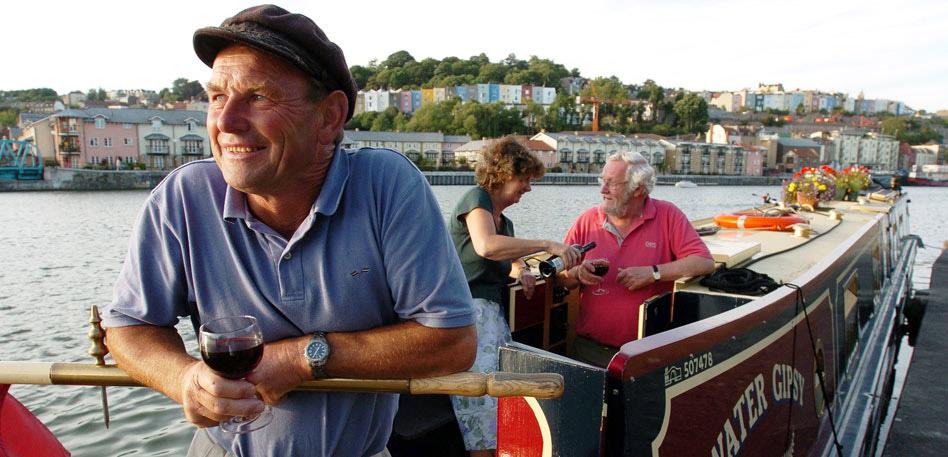 Recommended for Groups in Bristol - Man on a barge in the Bristol Harbour: Credit Graham Flack