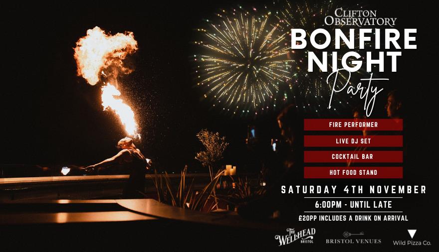 Bonfire Night at Clifton Observatiory poster
