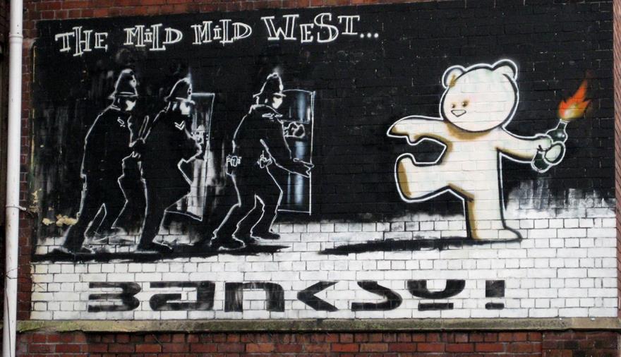 Banksy Graffiti Mild Mild West