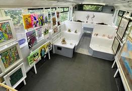 Art gallery within a renovated bus
