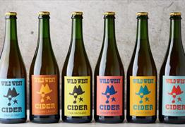 A line up of Wild West Cider