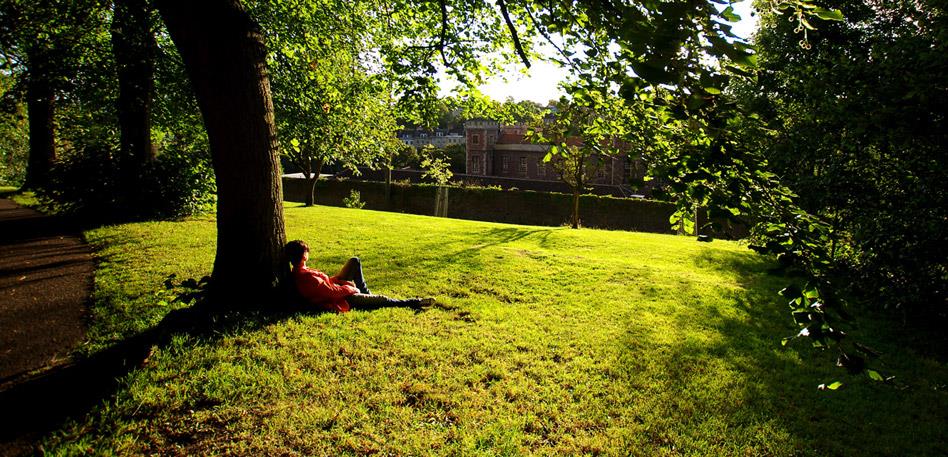 Green Bristol: Man relaxing in park. Credit Paul Siddall
