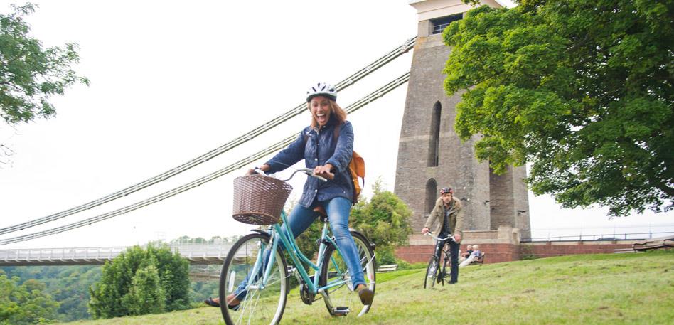 Cycle over the Clifton Suspension Bridge