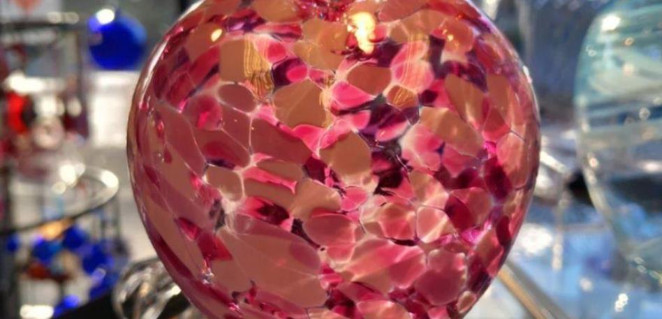 Pink glass bauble