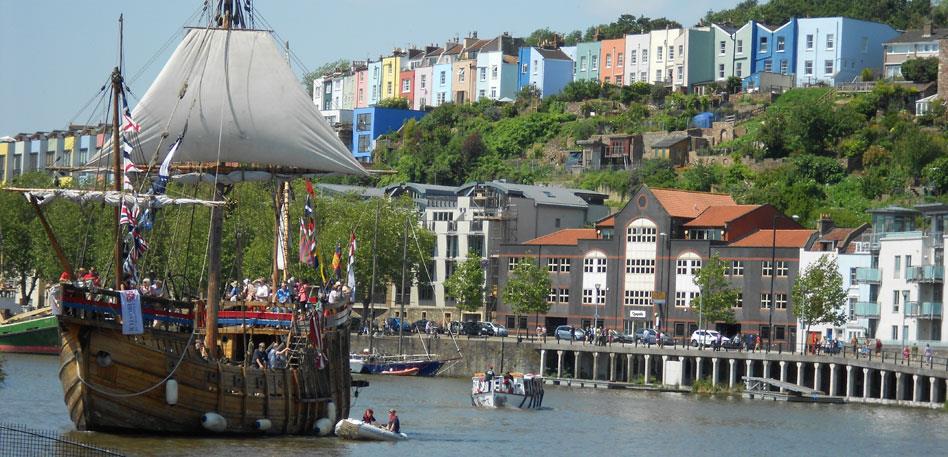 The Matthew sailing in Bristol Floating Harbour - Image Destination Bristol