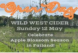Open Day
Wild West Cider
Sunday 12 May
Celebrate Apple Blossom Season in Failand