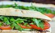 Sandwich with rocket and tomato