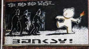Banksy's Mild Mild West on Stokes Croft, Bristol