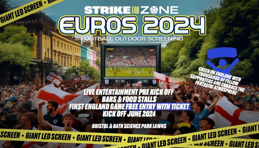 Euros 2024 England vs Denmark on The Big Screen at Bristol & Bath Science Park