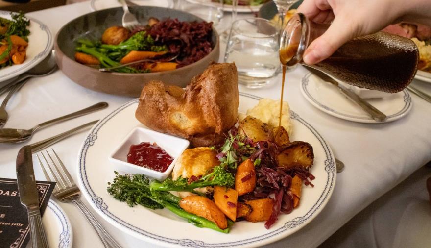 Close up of Sunday Roast at the SS Great Britain