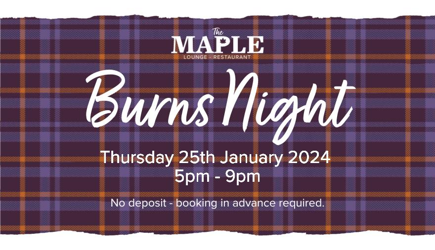 Burns Night at The Maple