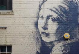 Banksy Graffiti The Girl with the Pierced Eardrum
