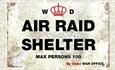 Air raid shelter poster