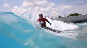 Surfer on wave