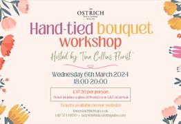 Mother's Day Hand-Tied Bouquet Workshop at The Ostrich poster
