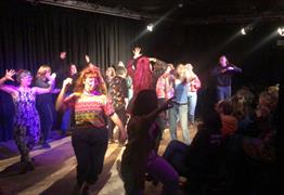 Women performing on stage at Bristol Improv Theatre