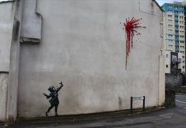 Banksy Valentine's Day Mural in Barton Hill Bristol