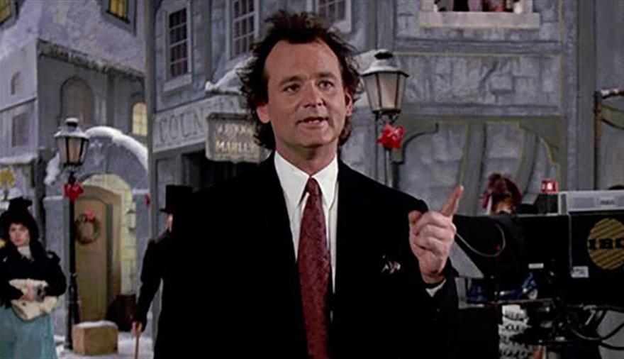 Scrooged on the We The Curious Big Screen