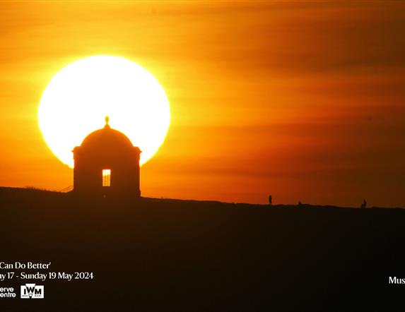 An image of Mussenden Temple at sunset.