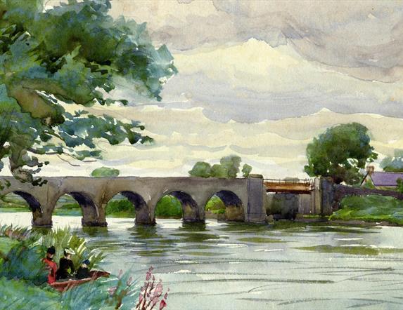 painting of Portneal Bridge in Kilrea