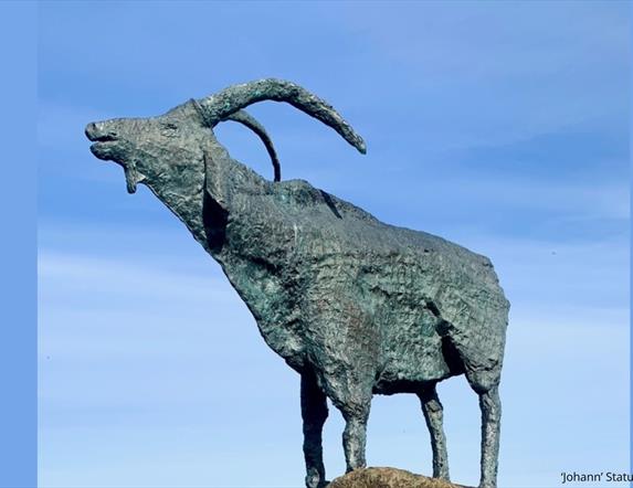 Deborah Brown's statue, titled 'Johann'.