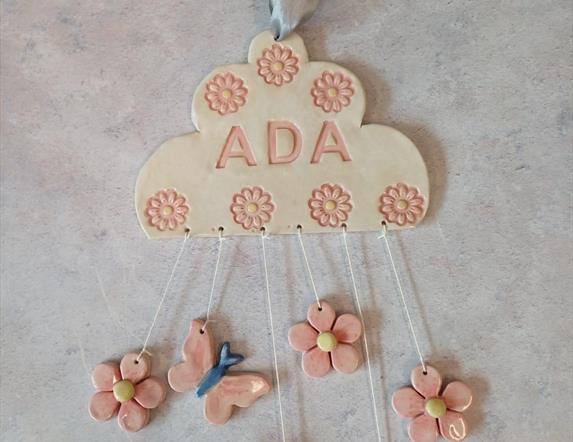 A beautiful ceramic wall hanging piece of artwork