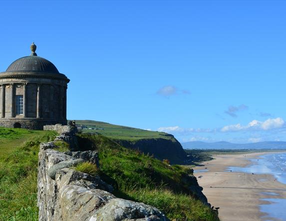 Mussenden Temple overlooking Downhill Beach