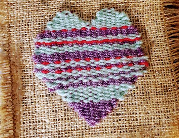 colourful woven heart