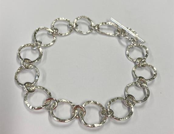 a silver bracelet