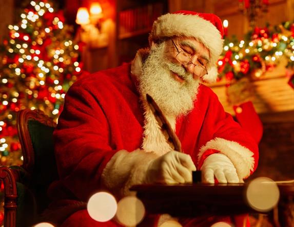 Santa writing a letter