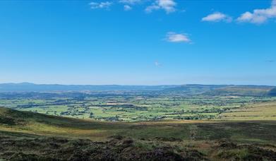 a panoramic view of the countryside on the Ulster Way