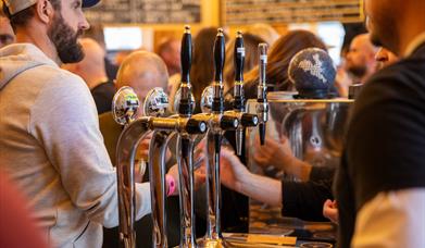 Draught taps at Portrush Beer Festival