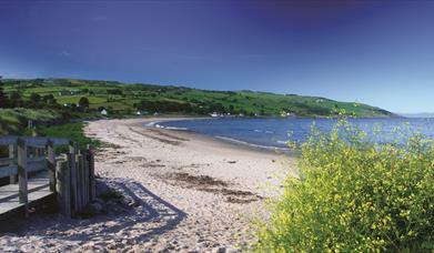 Cushendun Beach on a clear day