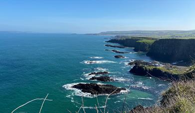 section of the north antrim cliff path