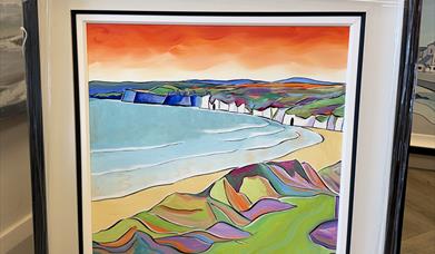 Royal Portrush, painting by Adrian Margey