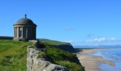 Mussenden Temple overlooking Downhill Beach