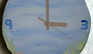a seaside themed clock