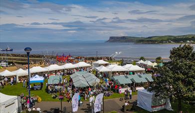 Ballycastle Seafront Market overlooking Fairhead