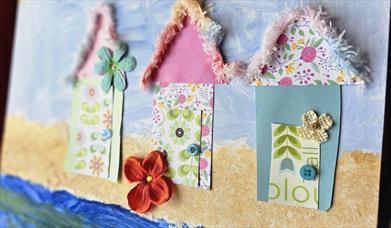canvas beach huts in a range of colours