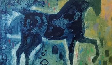 collagraph of a horse