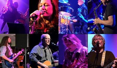 a collage of band members from 'The Illegals'
