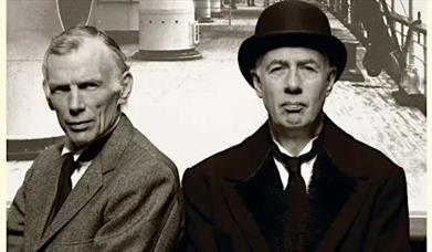 lead actors of the play, in black and white