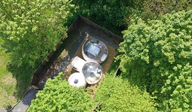 Bubble dome premium suite aerial view