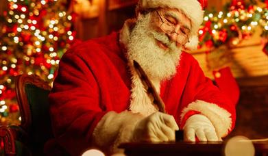 Santa writing a letter
