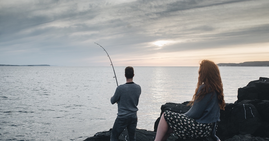 Flying fishing rods, in Ballymoney, County Antrim