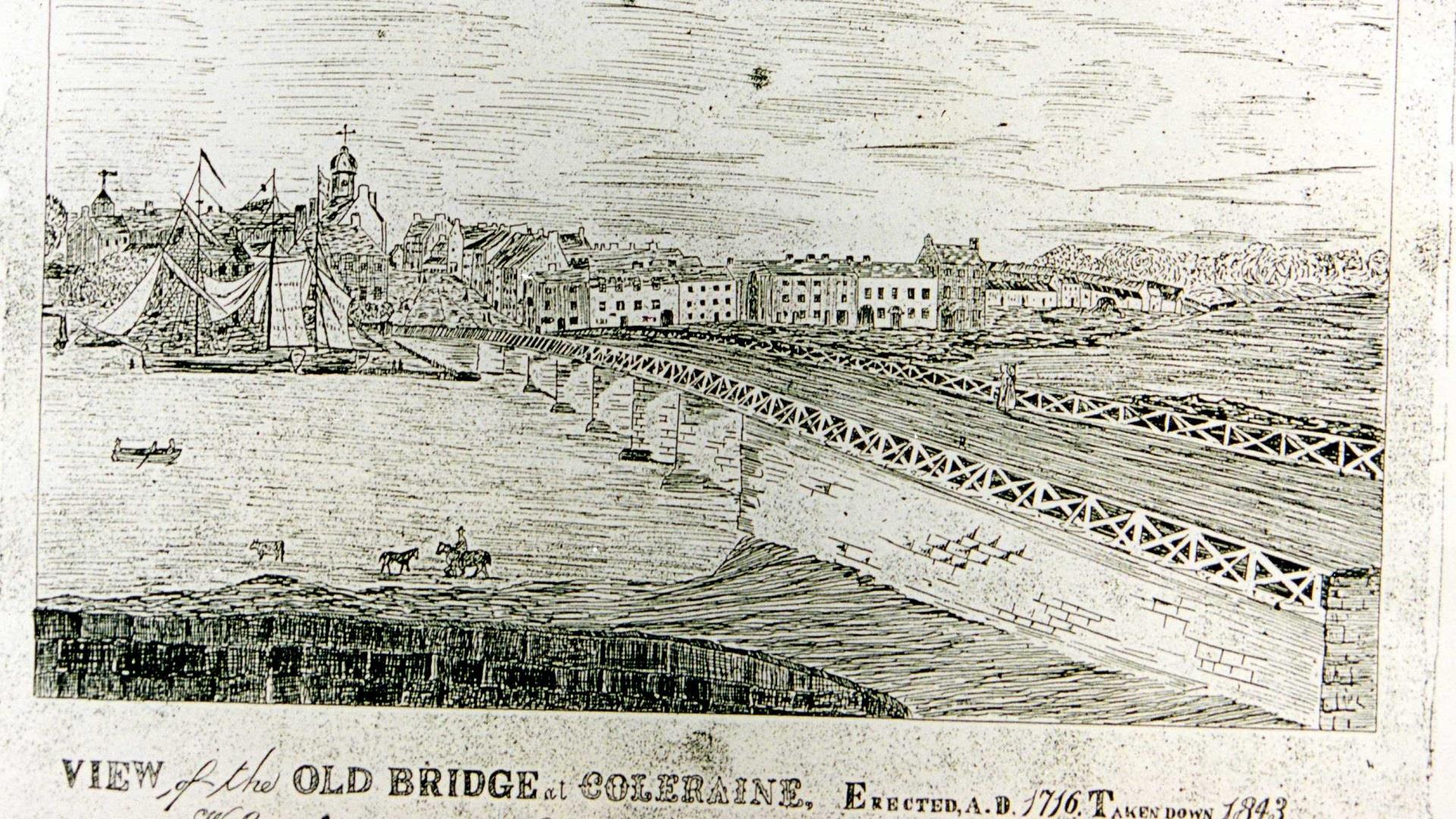 old illustrated image of Coleraine