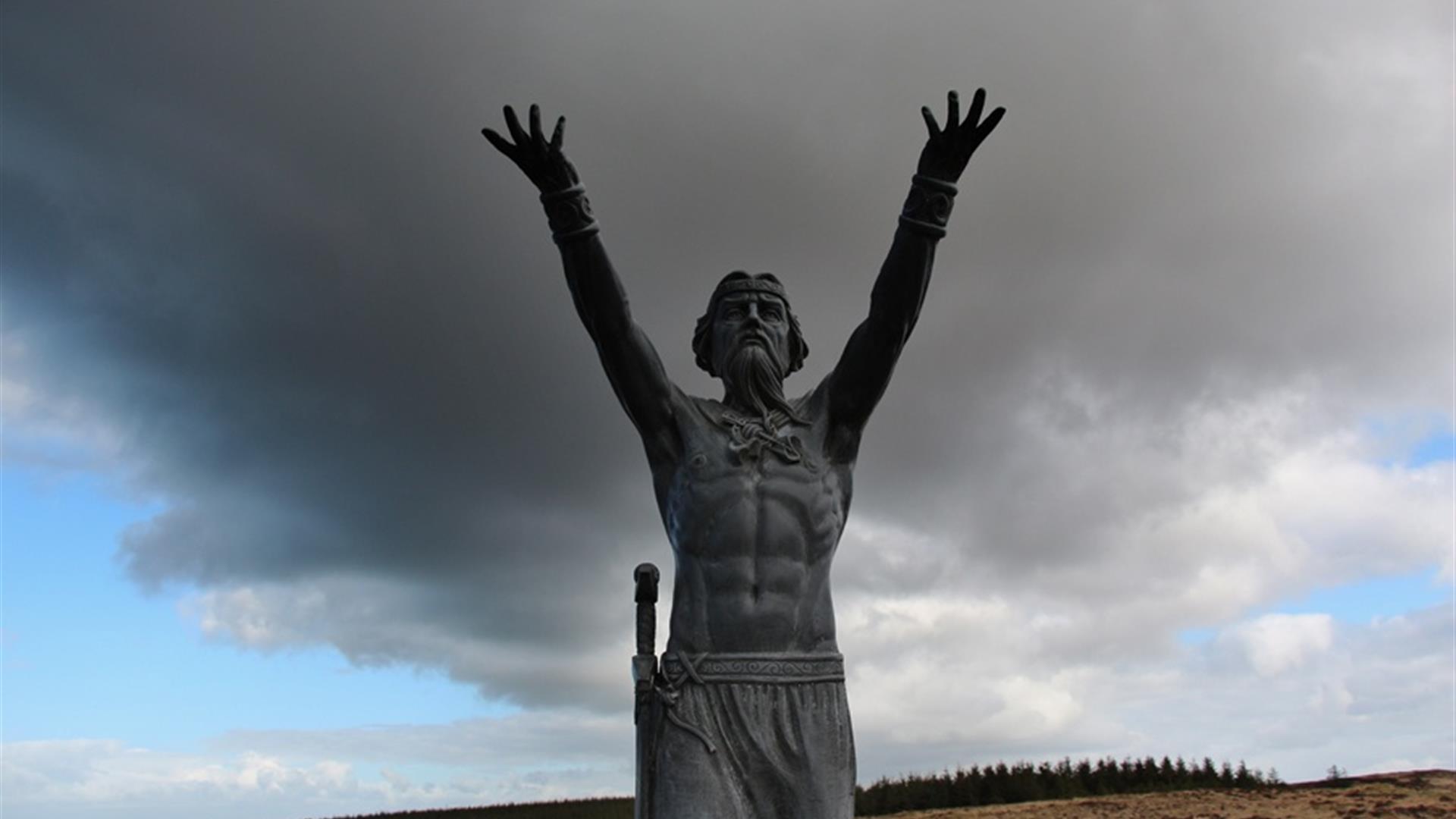 Mannanan Mac Lir statue at Gortmore Viewpoint